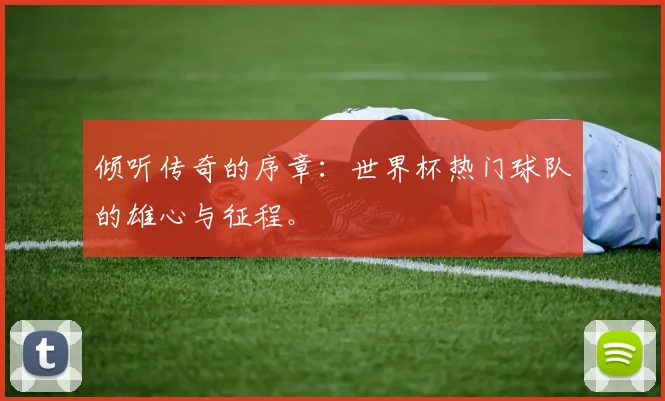 倾听传奇的序章:世界杯热门球队的雄心与征程。